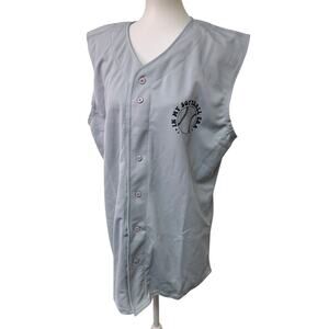 New Hand Printed Unisex Medium Gray In My Softball Era Sleeveless Baseball Shirt